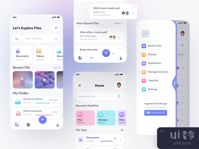 云存储应用UX/UI(Cloud Storage App UX/UI)