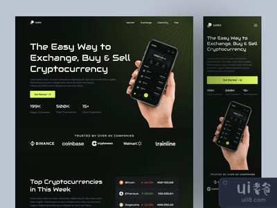 DARX - 响应式加密货币登陆页面✨(DARX - Responsive Cryptocurrency Landingpage ✨)