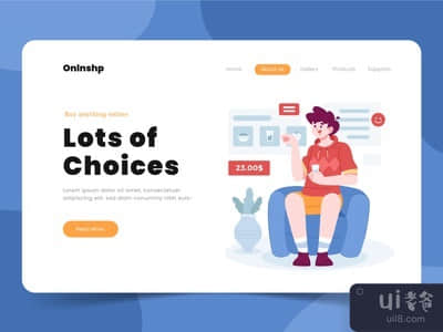 网上购物平台登陆页(Online Shopping Platform Landing Page)