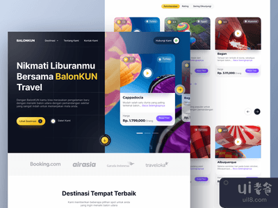 BALONKUN - 气球旅行登陆页(BALONKUN - Air Balloon Travel Landing Page)