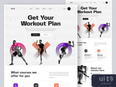 OXO - 健身登陆页面(OXO - Fitness Landing Page)