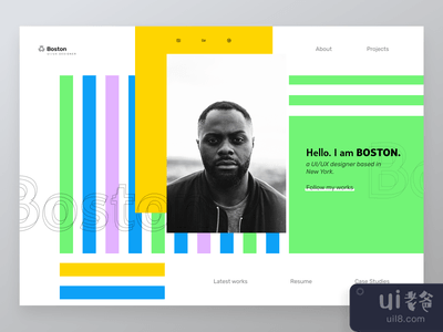 作品集网站UI设计(Portfolio website UI design)
