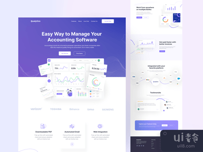 会计SaaS登陆页面(Accounting SaaS Landing Page)