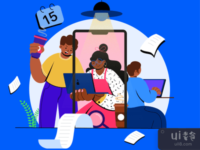 团队工作图解(Team Work Illustration)