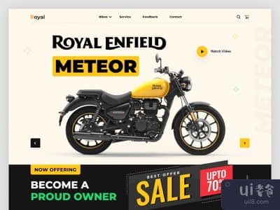 皇家恩菲尔德流星店登陆页面(Royal Enfield Meteor Shop Landing Page)