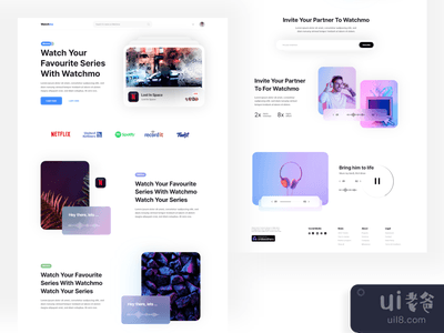 Watchmo - 登陆页面设计(Watchmo - Landing Page Design)