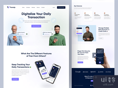 金融科技--应用程序着陆页(Fintech - App Landing Page)