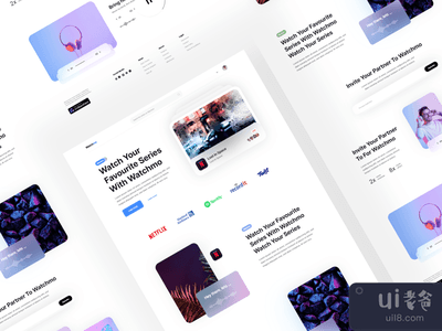 Watchmo - 登陆页面设计(Watchmo - Landing Page Design)