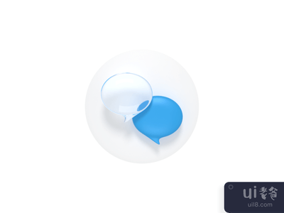 聊天3D图标(Chat 3D icon)