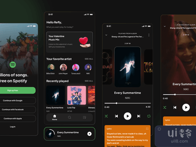 Spotify - 重新设计音乐应用程序(Spotify - Redesign Music Apps)