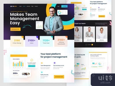 项目管理系统登陆页(Project Management Systems Landing Page)
