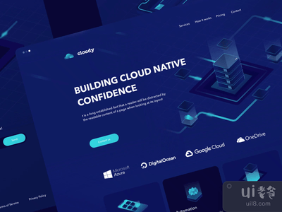 云服务的登陆页面(Landing page for the cloud service)