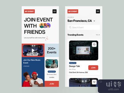 事件应用程序Ui设计(Event App Ui Design)