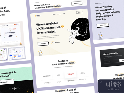 银河用户体验工作室登陆页 1.0(Galaxy UX Studio Landing page 1.0)