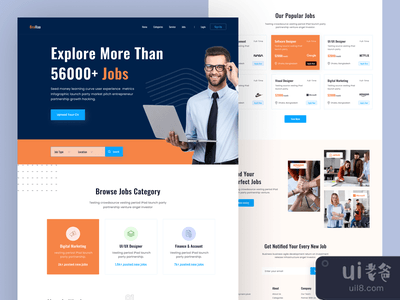 工作搜寻器登陆页(Job Finder Landing Page)