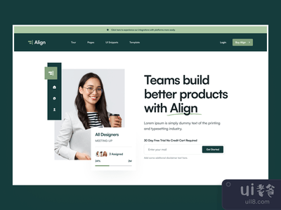 登陆：Align Webflow模板(Landing : Align Webflow Template)