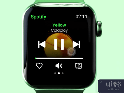 iWatch的音乐用户界面交互性(Music UI Interaction for iWatch)