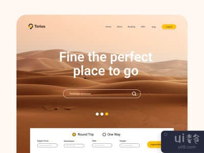 旅游网站登陆页(Travel website landing page)