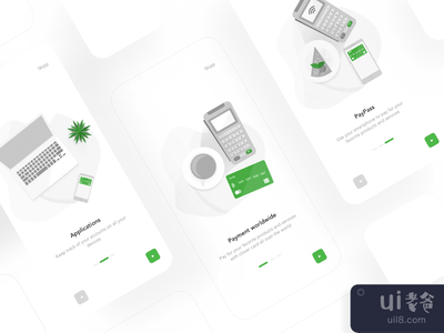 四叶草银行应用程序的入职屏幕(Onboarding screen for Clover Bank app)