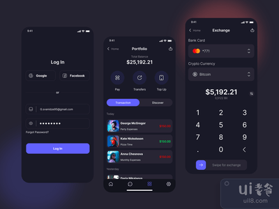 金融技术移动应用概念(Fintech mobile app concept)