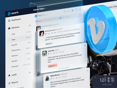 阿瓦里奥登陆页的插图(Illustration for Awario landing page)