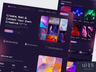 NFT市场登陆页(NFT Marketplace Landing Page)