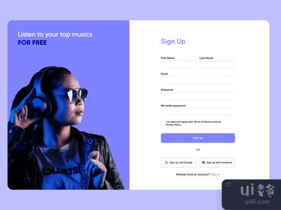 DailyUI01注册(DailyUI01 Sign Up)