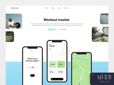 锻炼追踪器登陆(Workout tracker landing)