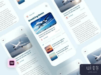 新闻应用设计UI套件(News App Design UI Kits)