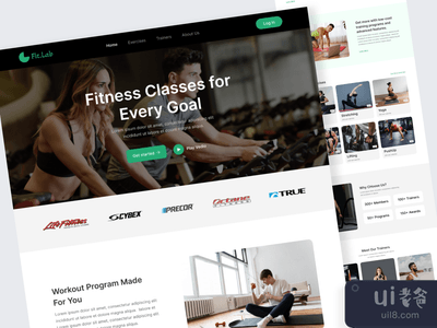 健身网站登陆帕德(Fitness Website Landing Pade)