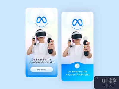 Metaverse - 移动应用程序开始屏幕(Metaverse - Mobile App Start Screen)