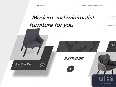 伍迪--家具英雄部(Woody - Furniture Hero Section)