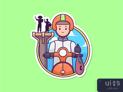 送货服务标志选项2(Delivery service logo Option 2)