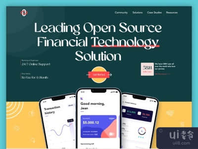 金融应用登陆页面(Finance App Landing Page)