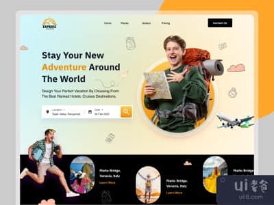 旅游登陆页设计(Travel Landing Page Design)