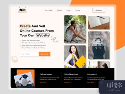 在线课程登陆页面设计(Online Courses Landing Page Design)