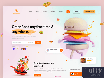 食品着陆页设计(Food Landing Page Design)
