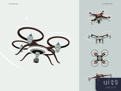 无人机插图(Drone Illustrations)