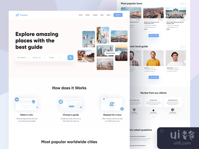 旅游指南预订主页(Travel Guide Booking Homepage)