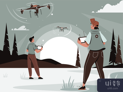 无人机插图2.0(Drone Illustration 2.0)