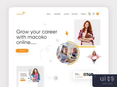 在线课程登陆页面设计(Online courses landing page design)