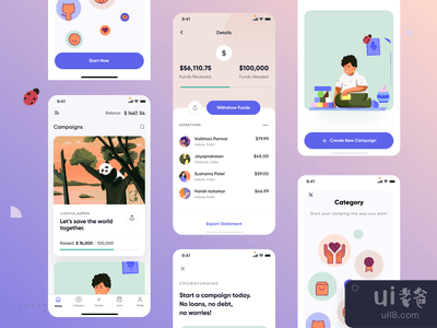 众筹移动应用设计(crowdfunding mobile app design)