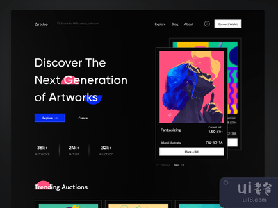 Artcho - NFT登陆页(Artcho - NFT Landing Page)