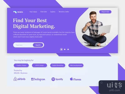 一家数字营销机构的登陆页面(Landing page for a digital marketing agency)