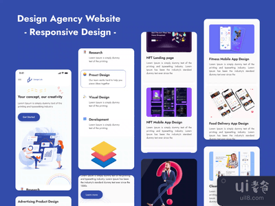 设计机构网站 - 响应式设计 -(Design Agency Website - Responsive Design -)