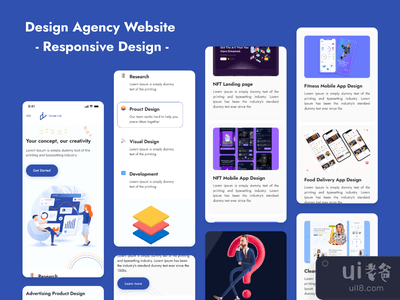 设计机构网站 - 响应式设计 -(Design Agency Website - Responsive Design -)