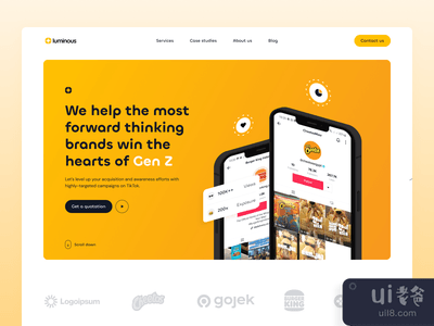 Luminous - Tiktok广告公司的英雄概念(Luminous - Tiktok Ads Agency Hero Concept)