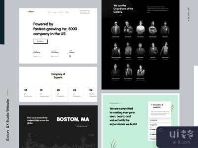 银河用户体验工作室 关于页面(Galaxy UX Studio About page)