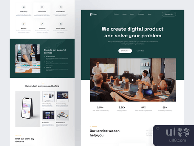 Dorry - 创意机构登陆页面(Dorry - Creative Agency Landing Page)