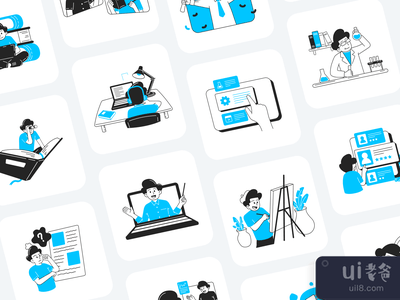 鲍勃学习|插图包(Bob Learning | Illustrations Pack)